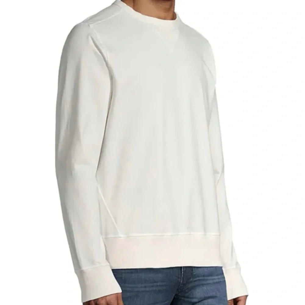 Good Man Brand White Flex Pro Victory Crew Sweatshirt Size Medium - Picture 1 of 12